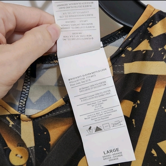 Rubies Girls L Stranger Things Eleven Battle Look Halloween Costume Jumpsuit - Picture 7 of 7